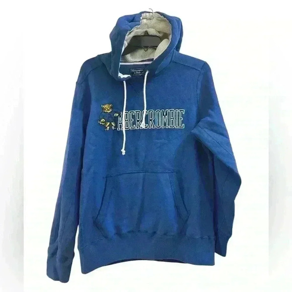 Abercrombie & Fitch Other - Abercrombie & Fitch Blue Tiger embroidered Heavyweight Hoodie Sweatshirt Men’s S